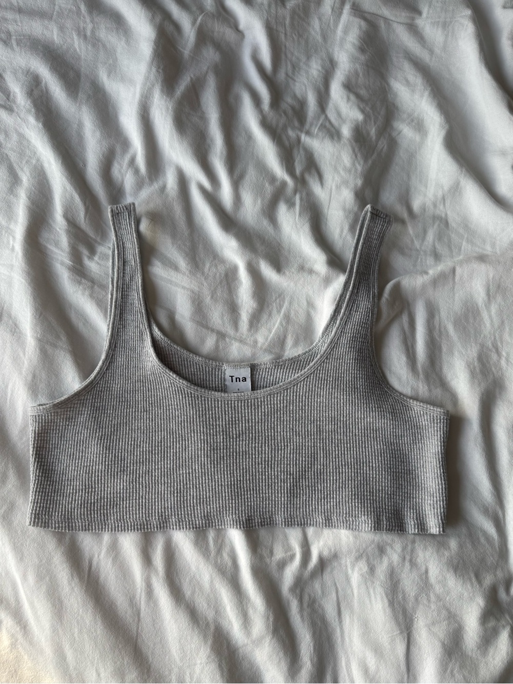 TNA Waffle Scoop Neck Bra Top